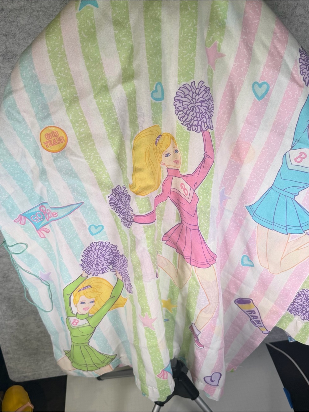 Barbie Cheerleader Vintage 1998 Twin Size Flat Sheet